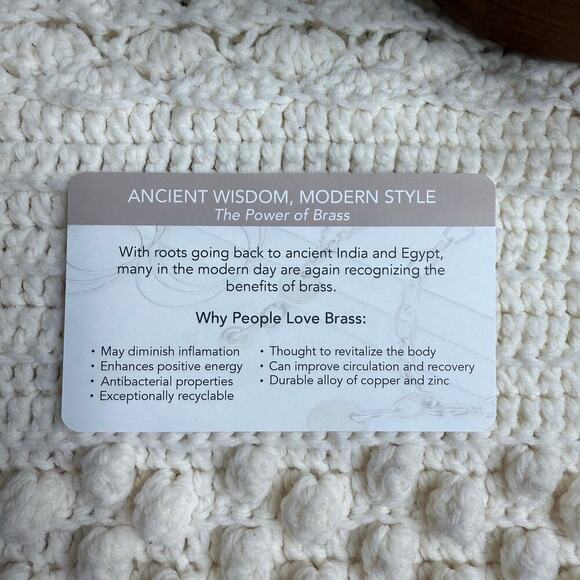 TWISTED SILVER Women's Artisan Boho Brass Bead Three Strand Necklace Adjustable - Picture 6 of 13